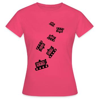 Einarmiger bandit Silhouette icon - Frauen T-Shirt - Azalea - Vorne - AI Model Female 172 dark (172cm)
