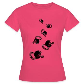 Football Helm - Frauen T-Shirt - Azalea - Vorne - AI Model Female 172 dark (172cm)