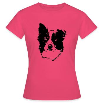 Border_Collie2_cb - Frauen T-Shirt - Azalea - Vorne - AI Model Female 172 dark (172cm)