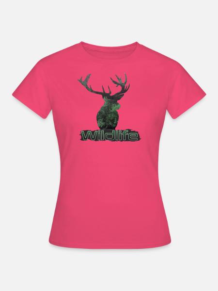 Wildlife Hirsch - Frauen T-Shirt - Azalea