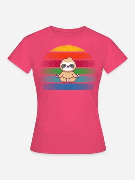 Yoga Faultier - Frauen T-Shirt - Azalea