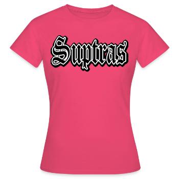 hooligan hools tribüne bloc 9a suptras ultras ventilateur - T-shirt Femme - rose azalée - Devant - AI Model Female 172 dark (172cm)