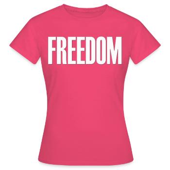 liberté gratuit autocollant de chemise casquette casquette - T-shirt Femme - rose azalée - Devant - AI Model Female 172 dark (172cm)