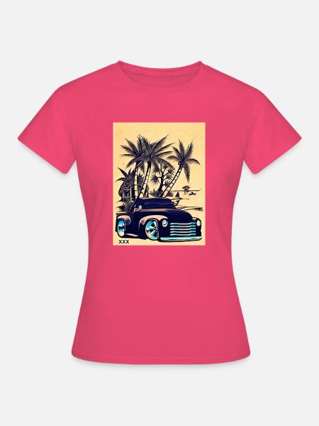 Freistil Retro Car Design - Frauen T-Shirt - Azalea
