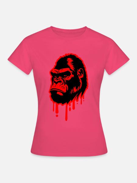 Gorilla Symbol Kopf - Frauen T-Shirt - Azalea
