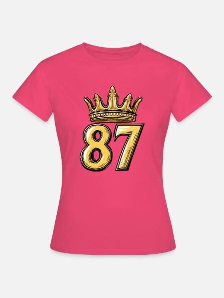 87 Zahl Krone - Frauen T-Shirt - Azalea