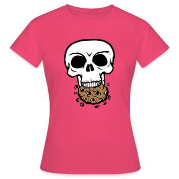 schaedel tot tod sterben kopf knochen skelett tote - Frauen T-Shirt - Azalea - Vorne - AI Model Female 172 dark (172cm)