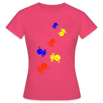 Icône du football - T-shirt Femme - rose azalée - Devant - AI Model Female 172 dark (172cm)