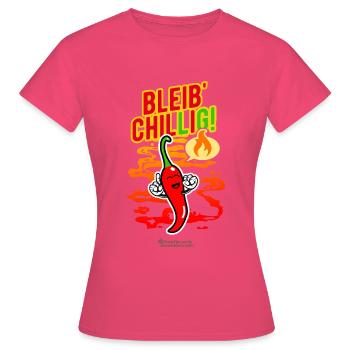 Chillige Chilischote - Frauen T-Shirt - Azalea - Vorne - AI Model Female 172 dark (172cm)