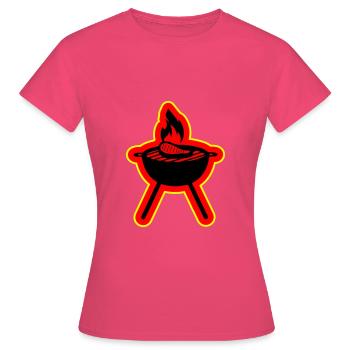 Steak grillé - T-shirt Femme - rose azalée - Devant - AI Model Female 172 dark (172cm)