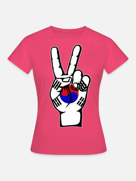 Südkorea Flagge Frieden Victory Symbol - Frauen T-Shirt - Azalea