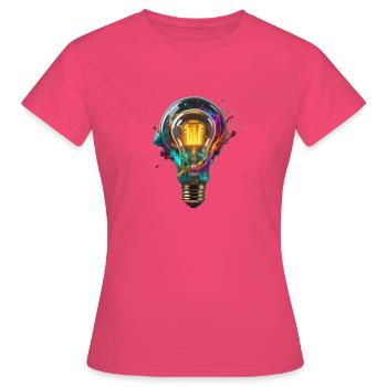 Idea - Women's T-Shirt - azalea - Front - AI Model Female 172 dark (172cm)
