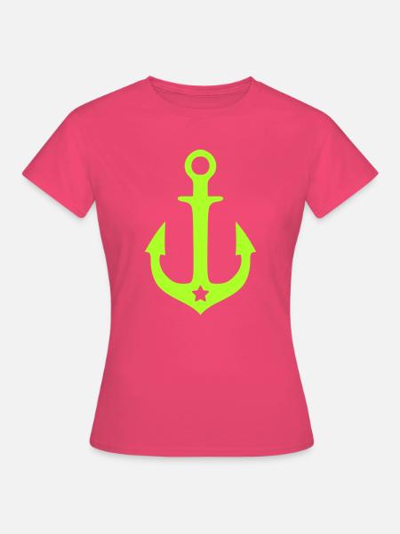 Neonanker mit Sternenbadge - Frauen T-Shirt - Azalea