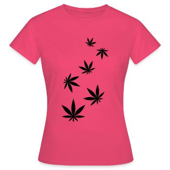 Hanf Blatt Icon - Frauen T-Shirt - Azalea - Vorne - AI Model Female 172 dark (172cm)
