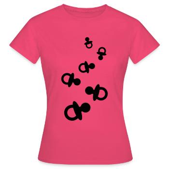 Sucette Bébé - T-shirt Femme - rose azalée - Devant - AI Model Female 172 dark (172cm)