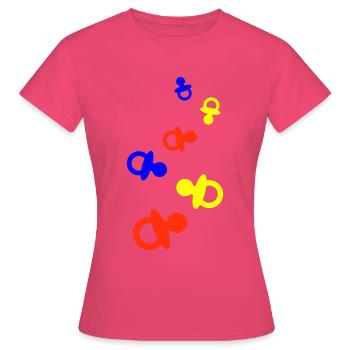 Sucette Bébé - T-shirt Femme - rose azalée - Devant - AI Model Female 172 dark (172cm)