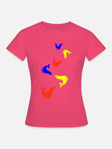 Seehund Bunt Robbe - Frauen T-Shirt - Azalea