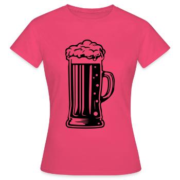 Beer Symbol Beer Glass - Women's T-Shirt - azalea - Front - AI Model Female 172 dark (172cm)