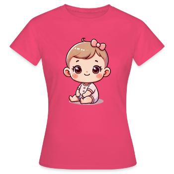Bébé - T-shirt Femme - rose azalée - Devant - AI Model Female 172 dark (172cm)