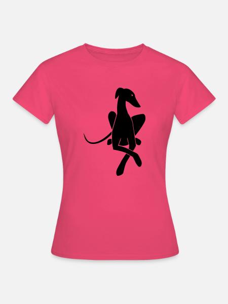 Windhund liegend von vorne - Frauen T-Shirt - Azalea