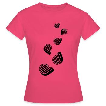 Steak de viande - T-shirt Femme - rose azalée - Devant - AI Model Female 172 dark (172cm)