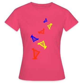 Harp instrument - Women's T-Shirt - azalea - Front - AI Model Female 172 dark (172cm)