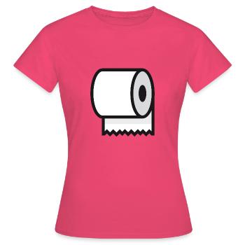 Papier toilette papier toilette rouleau papier toilette - T-shirt Femme - rose azalée - Devant - AI Model Female 172 dark (172cm)