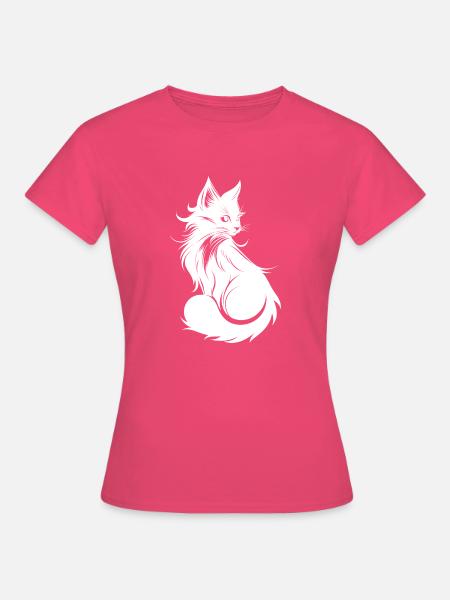 graziösen Katze Silhouette - Frauen T-Shirt - Azalea