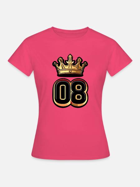 8 Zahl Krone - Frauen T-Shirt - Azalea