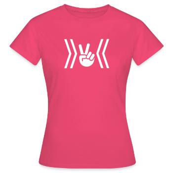 Peace White Large - Women's T-Shirt - azalea - Front - AI Model Female 172 dark (172cm)
