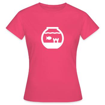 aquarium - T-shirt Femme - rose azalée - Devant - AI Model Female 172 dark (172cm)