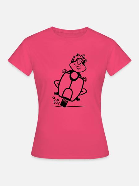 motorroller rasen witzig frech - Frauen T-Shirt - Azalea