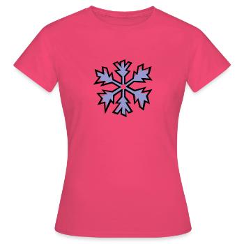 Flocon de neige - T-shirt Femme - rose azalée - Devant - AI Model Female 172 dark (172cm)