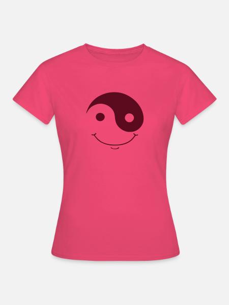 ying yang smiley - Frauen T-Shirt - Azalea