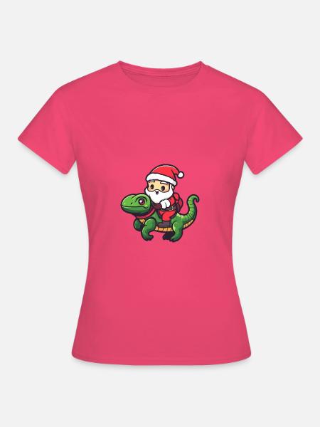 Chameleon Weihnachtsmann - Frauen T-Shirt - Azalea