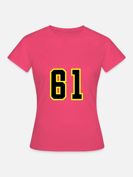 61 Zahl Trikot - Frauen T-Shirt - Azalea