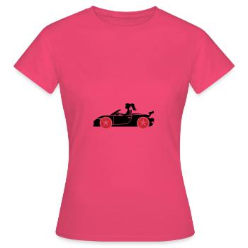 Frau Auto Cabrio - Frauen T-Shirt - Azalea - Vorne - AI Model Female 172 dark (172cm)
