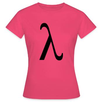 Lamda - Frauen T-Shirt - Azalea - Vorne - AI Model Female 172 dark (172cm)