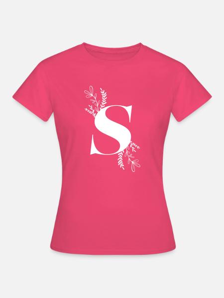 Buchstabe Floral S - Frauen T-Shirt - Azalea