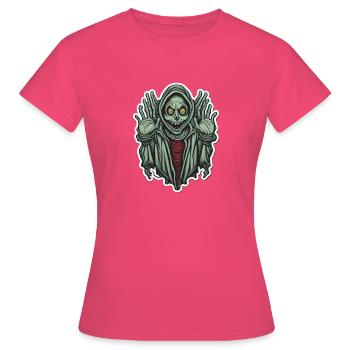 Grusel Skelett - Frauen T-Shirt - Azalea - Vorne - AI Model Female 172 dark (172cm)