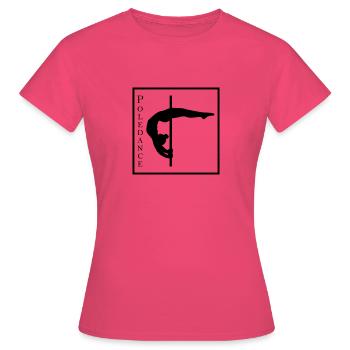 Mondsichel - Quadrat - Poledance - Frauen T-Shirt - Azalea - Vorne - AI Model Female 172 dark (172cm)