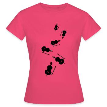 Violin Instrument - Women's T-Shirt - azalea - Front - AI Model Female 172 dark (172cm)