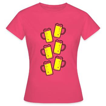 Chope de bière symbole de bière - T-shirt Femme - rose azalée - Devant - AI Model Female 172 dark (172cm)
