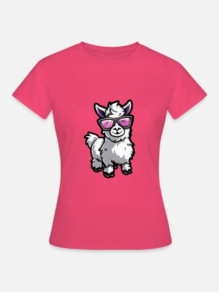 Alpaka Llama Tier - Frauen T-Shirt - Azalea