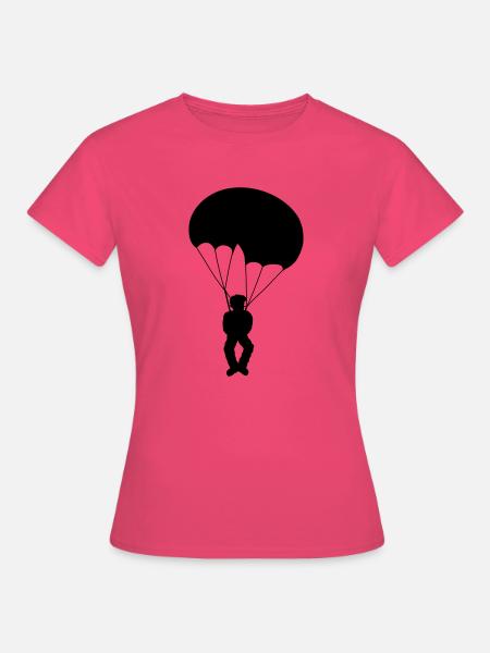 Silhouette Fallschirmspringer Design - Frauen T-Shirt - Azalea