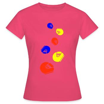 Pilote de course à la barre de la course Bunt - T-shirt Femme - rose azalée - Devant - AI Model Female 172 dark (172cm)