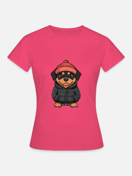 Rottweiler Hund Winter - Frauen T-Shirt - Azalea