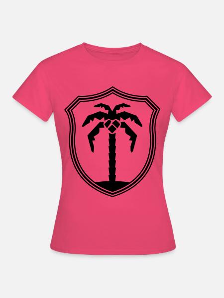 Palme Insel Symbol Wappen - Frauen T-Shirt - Azalea