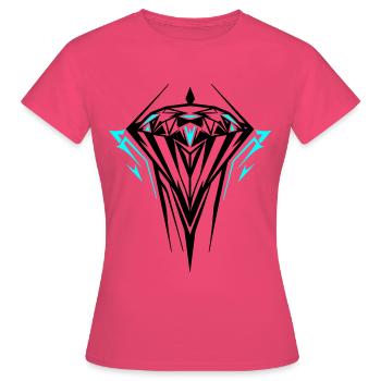 Diamond Jewel Gemstone - Women's T-Shirt - azalea - Front - AI Model Female 172 dark (172cm)