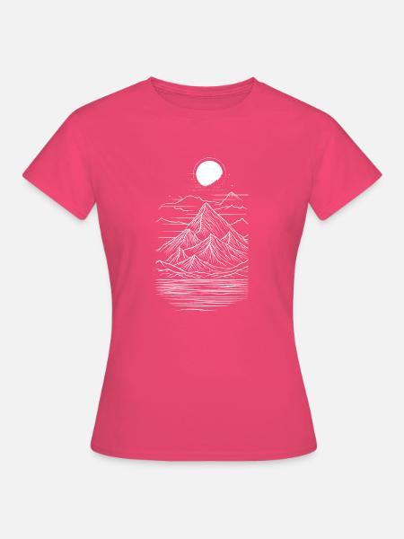 Lineare Berge - Frauen T-Shirt - Azalea